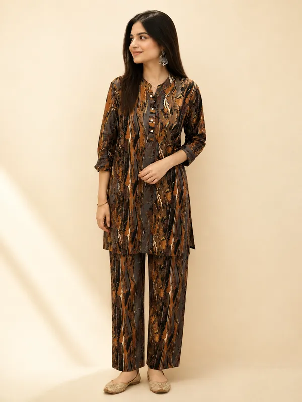 Brown_Rayon_Co-Ord_Set_For_Women