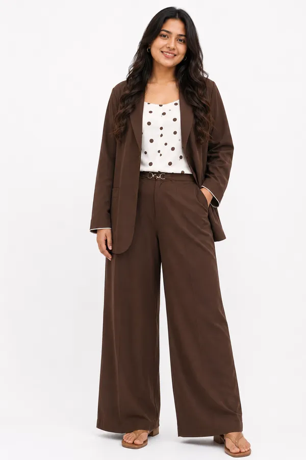 Brown_Poly_Lycra_Blazer_And_Trouser_Set_For_Women