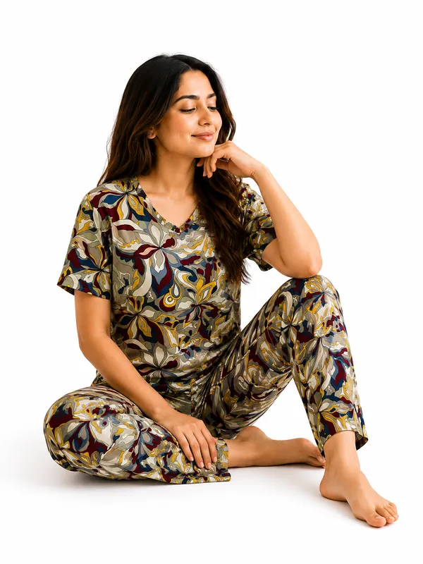 Multicolor_Hosiery_Night_Suit_For_Women