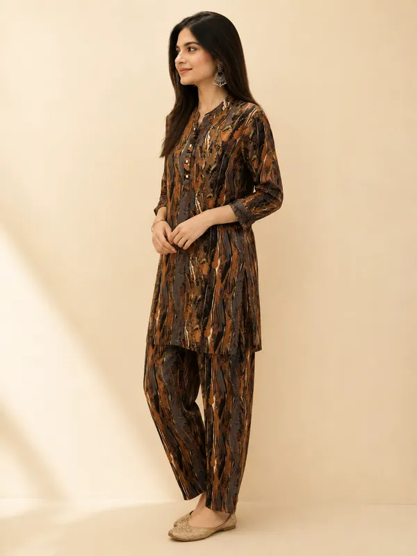 Brown_Rayon_Co-Ord_Set_For_Women