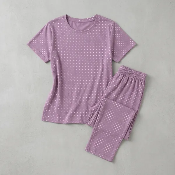 Purple_Hosiery_Sleepwear_Set_For_Women