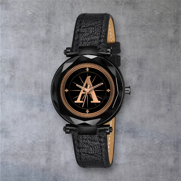 Sky_Mart_Alphabet_A_New_Arrival_Stylish_Analog_Wrist_Watch_For_Women_And_Girls_Classic_Round_Black_Dial_With_Trendy_Black_Leather_Strap