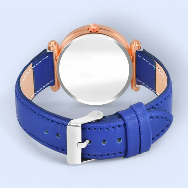Sky_Mart_Alphabet_A_New_Arrival_Stylish_Analog_Wrist_Watch_For_Women_And_Girls_Classic_Round_Black_Dial_With_Trendy_Blue_Leather_Strap
