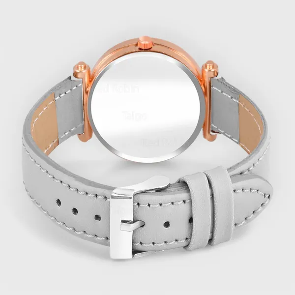 Sky_Mart_Alphabet_A_New_Arrival_Stylish_Analog_Wrist_Watch_For_Women_And_Girls_Classic_Round_Black_Dial_With_Trendy_Grey_Leather_Strap