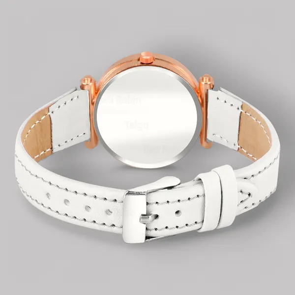 Sky_Mart_Alphabet_A_New_Arrival_Stylish_Analog_Wrist_Watch_For_Women_And_Girls_Classic_Round_Black_Dial_With_Trendy_White_Leather_Strap