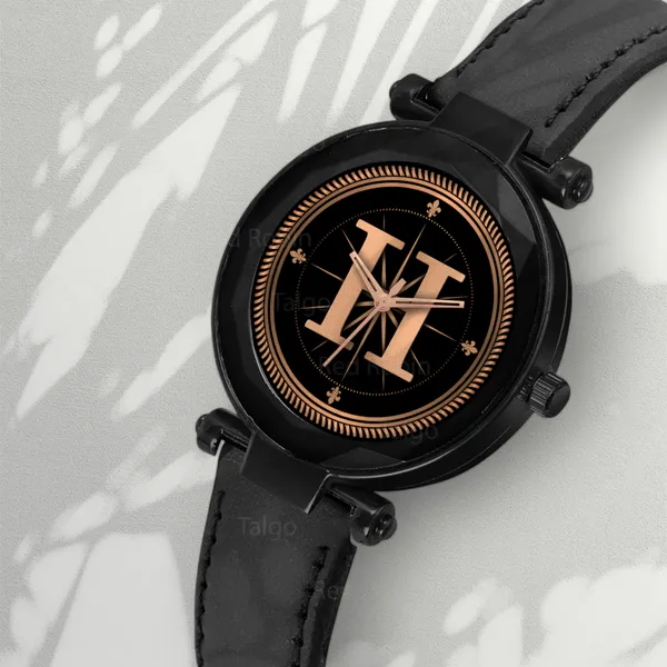 Sky_Mart_Alphabet_H_Trendy_New_Arrival_Analog_Wrist_Watch_Classic_Black_Dial_And_Stylish_Black_Leather_Strap_For_Women_And_Girls