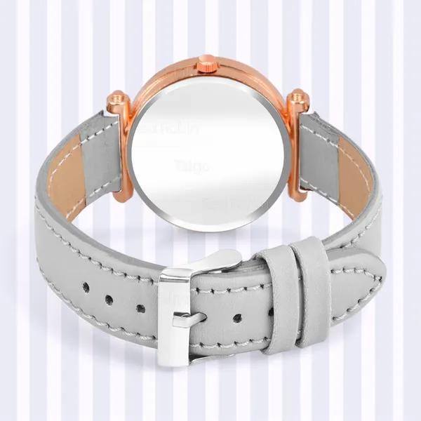 Sky_Mart_Alphabet_H_Trendy_New_Arrival_Analog_Wrist_Watch_Classic_Black_Dial_And_Stylish_Grey_Leather_Strap_For_Women_And_Girls