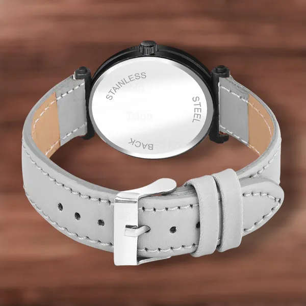 Sky_Mart_Alphabet_N_Trendy_Analog_Wrist_Watch_For_Women_And_Girls_New_Arrival_With_Classic_Black_Dial_And_Grey_Leather_Strap