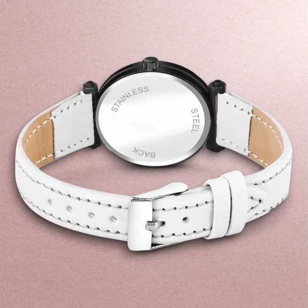 Sky_Mart_Alphabet_N_Trendy_Analog_Wrist_Watch_For_Women_And_Girls_New_Arrival_With_Classic_Black_Dial_And_White_Leather_Strap