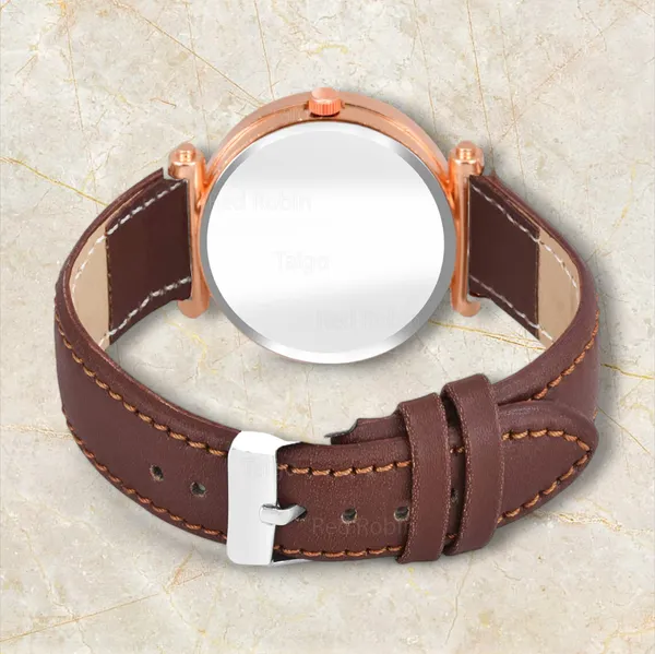 Sky_Mart_Alphabet_N_Trendy_Analog_Wrist_Watch_For_Women_And_Girls_New_Arrival_With_Classic_Black_Dial_And_Brown_Leather_Strap