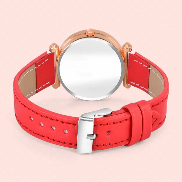 Sky_Mart_Alphabet_N_Trendy_Analog_Wrist_Watch_For_Women_And_Girls_New_Arrival_With_Classic_Black_Dial_And_Red_Leather_Strap