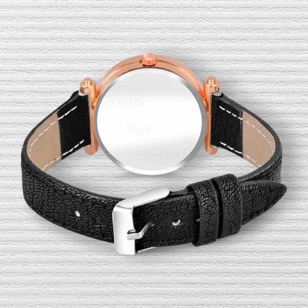 Sky_Mart_Alphabet_R_New_Arrival_Trendy_Analog_Wrist_Watch_Classic_Black_Dial_With_Stylish_Black_Leather_Strap_For_Women_And_Girls