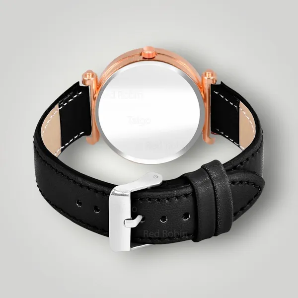 Sky_Mart_Alphabet_R_New_Arrival_Trendy_Analog_Wrist_Watch_Classic_Black_Dial_With_Stylish_Black_Leather_Strap_For_Women_And_Girls