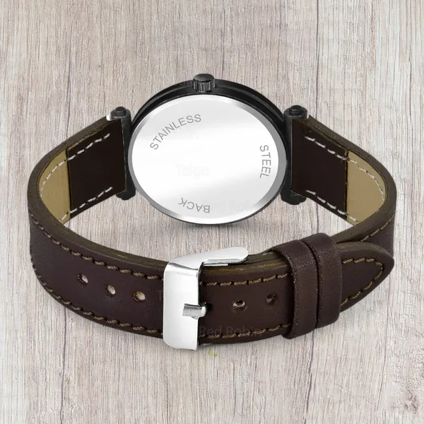 Sky_Mart_Alphabet_S_Classic_Analog_Wrist_Watch_For_Women_And_Girls_New_Arrival_With_Stylish_Black_Dial_And_Brown_Leather_Strap