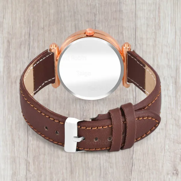 Sky_Mart_Alphabet_S_Classic_Analog_Wrist_Watch_For_Women_And_Girls_New_Arrival_With_Stylish_Black_Dial_And_Brown_Leather_Strap