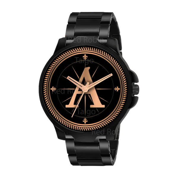 Sky_Mart_Analog_Round_Black_Dialbet_A_Design_Stylish_Brown_Leather_Strap_Classic_Design_Fancy_Wrist_Watch_For_Men_And_Boys
