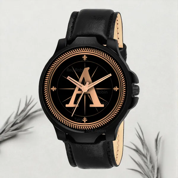 Sky_Mart_Analog_Round_Black_Dialbet_A_Design_Stylish_Black_Leather_Strap_Classic_Design_Fancy_Wrist_Watch_For_Men_And_Boys