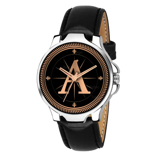 Sky_Mart_Analog_Round_Black_Dialbet_A_Design_Stylish_Black_Leather_Strap_Classic_Design_Fancy_Wrist_Watch_For_Men_And_Boys