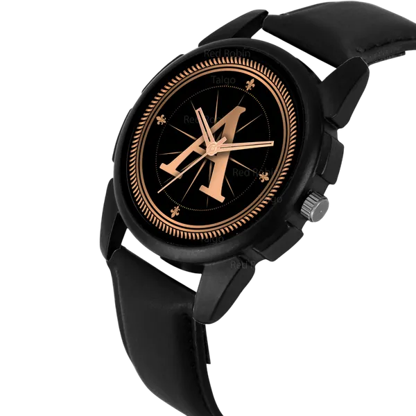 Sky_Mart_Analog_Round_Black_Dialbet_A_Design_Stylish_Black_Leather_Strap_Classic_Design_Fancy_Wrist_Watch_For_Men_And_Boys