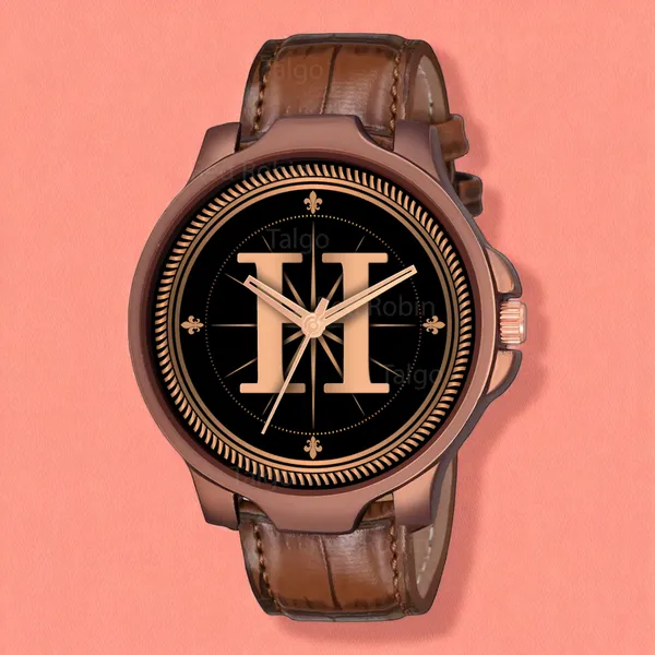 Sky_Mart_Analog_Round_Black_Dialbet_H_Design_Stylish_Brown_Leather_Strap_Classic_Design_Fancy_Wrist_Watch_For_Men_And_Boys