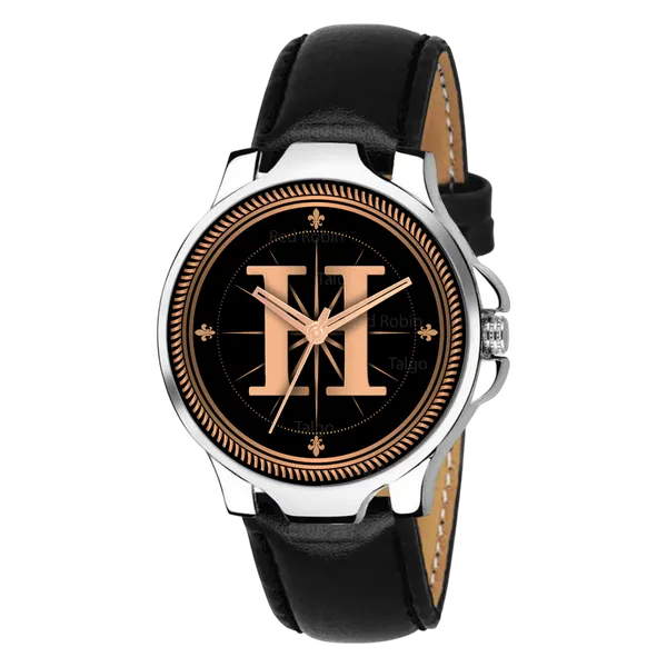Sky_Mart_Analog_Round_Black_Dialbet_H_Design_Stylish_Black_Leather_Strap_Classic_Design_Fancy_Wrist_Watch_For_Men_And_Boys