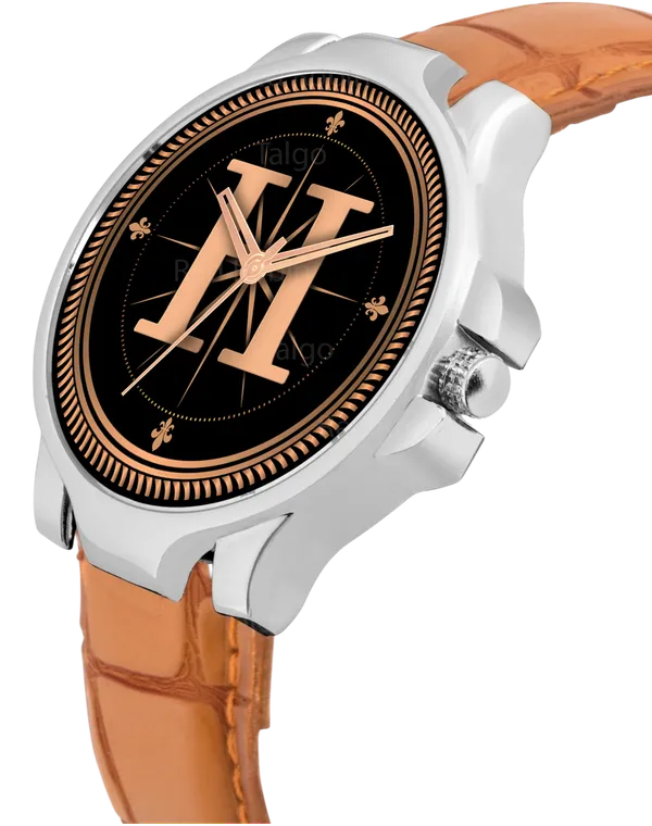 Sky_Mart_Analog_Round_Black_Dialbet_H_Design_Stylish_Beige_Leather_Strap_Classic_Design_Fancy_Wrist_Watch_For_Men_And_Boys