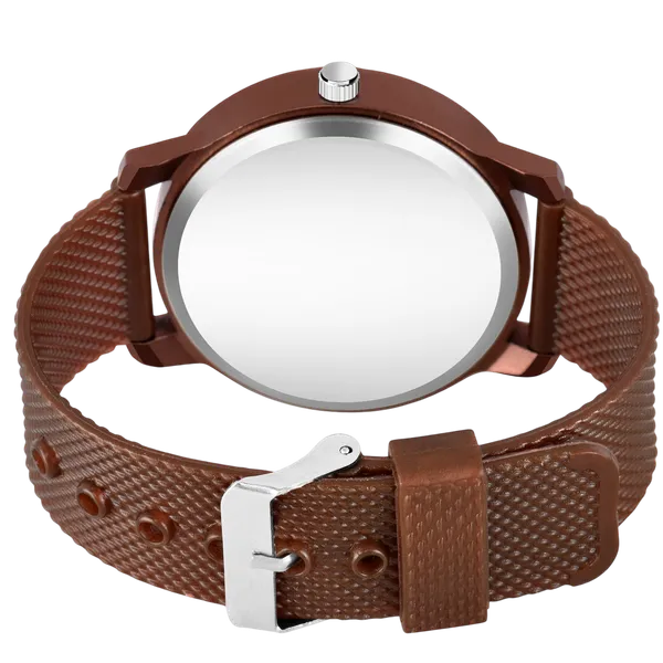 Sky_Mart_Analog_Round_Black_Dialbet_H_Design_Stylish_Brown_Silicone_Strap_Classic_Design_Fancy_Wrist_Watch_For_Men_And_Boys