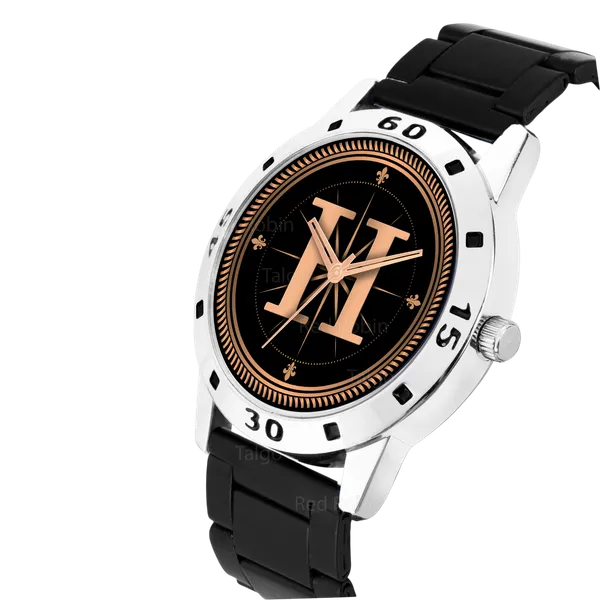 Sky_Mart_Analog_Round_Black_Dialbet_H_Design_Stylish_Black_Silicone_Strap_Classic_Design_Fancy_Wrist_Watch_For_Men_And_Boys