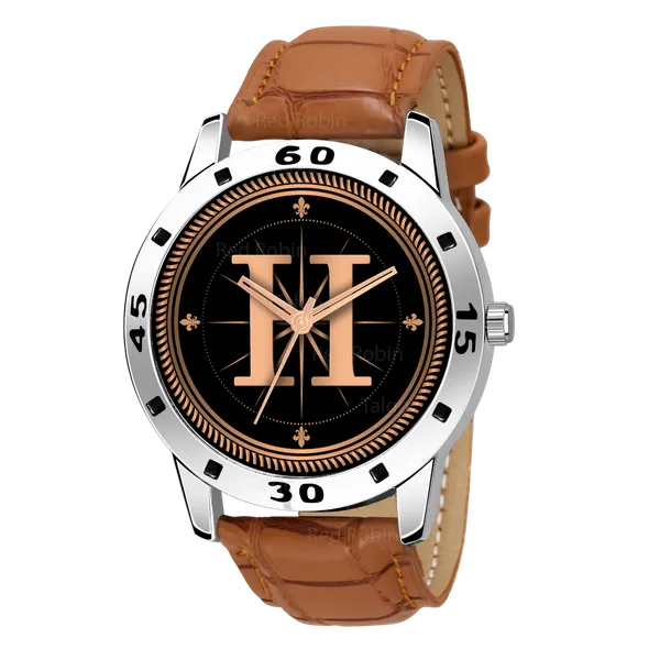 Sky_Mart_Analog_Round_Black_Dialbet_H_Design_Stylish_Beige_Leather_Strap_Classic_Design_Fancy_Wrist_Watch_For_Men_And_Boys