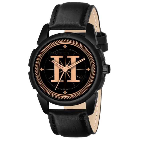 Sky_Mart_Analog_Round_Black_Dialbet_H_Design_Stylish_Black_Leather_Strap_Classic_Design_Fancy_Wrist_Watch_For_Men_And_Boys