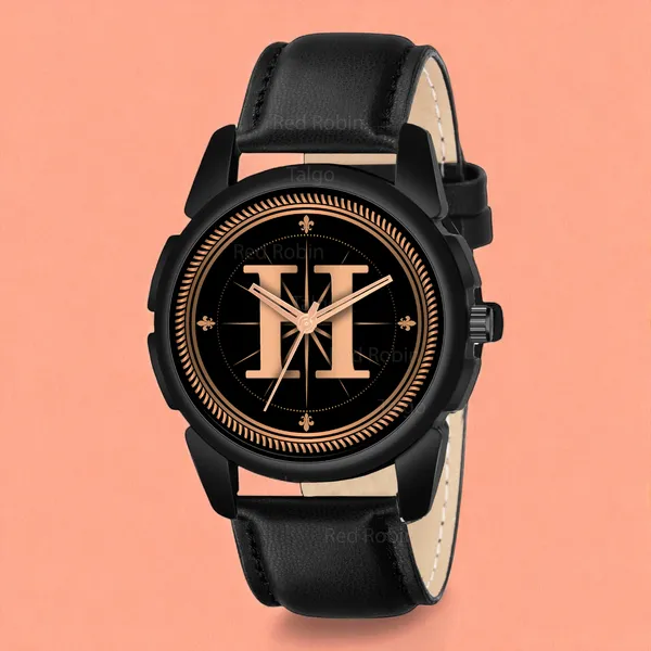 Sky_Mart_Analog_Round_Black_Dialbet_H_Design_Stylish_Black_Leather_Strap_Classic_Design_Fancy_Wrist_Watch_For_Men_And_Boys