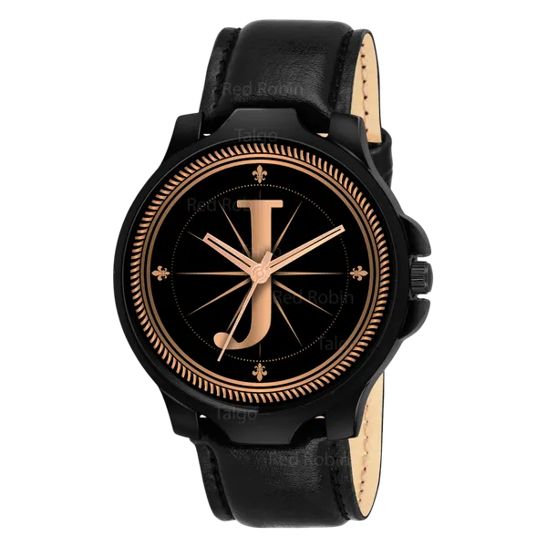 Sky_Mart_Analog_Round_Black_Dialbet_J_Design_Stylish_Black_Leather_Strap_Classic_Design_Fancy_Wrist_Watch_For_Men_And_Boys