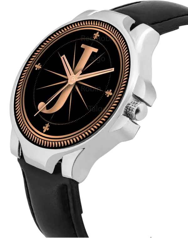 Sky_Mart_Analog_Round_Black_Dialbet_J_Design_Stylish_Black_Leather_Strap_Classic_Design_Fancy_Wrist_Watch_For_Men_And_Boys