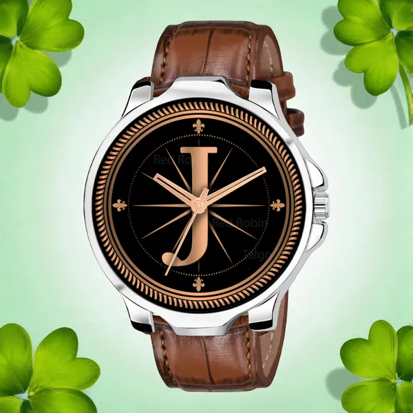 Sky_Mart_Analog_Round_Black_Dialbet_J_Design_Stylish_Brown_Leather_Strap_Classic_Design_Fancy_Wrist_Watch_For_Men_And_Boys