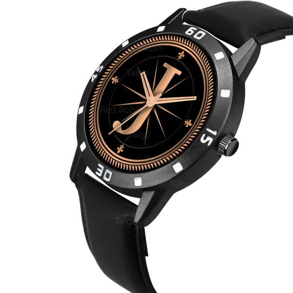 Sky_Mart_Analog_Round_Black_Dialbet_J_Design_Stylish_Black_Leather_Strap_Classic_Design_Fancy_Wrist_Watch_For_Men_And_Boys