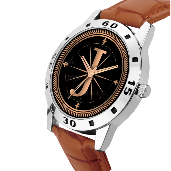 Sky_Mart_Analog_Round_Black_Dialbet_J_Design_Stylish_Beige_Leather_Strap_Classic_Design_Fancy_Wrist_Watch_For_Men_And_Boys
