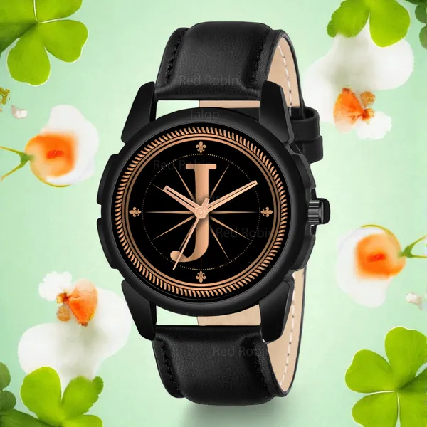 Sky_Mart_Analog_Round_Black_Dialbet_J_Design_Stylish_Black_Leather_Strap_Classic_Design_Fancy_Wrist_Watch_For_Men_And_Boys