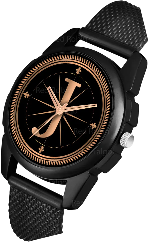 Sky_Mart_Analog_Round_Black_Dialbet_J_Design_Stylish_Black_Silicone_Strap_Classic_Design_Fancy_Wrist_Watch_For_Men_And_Boys