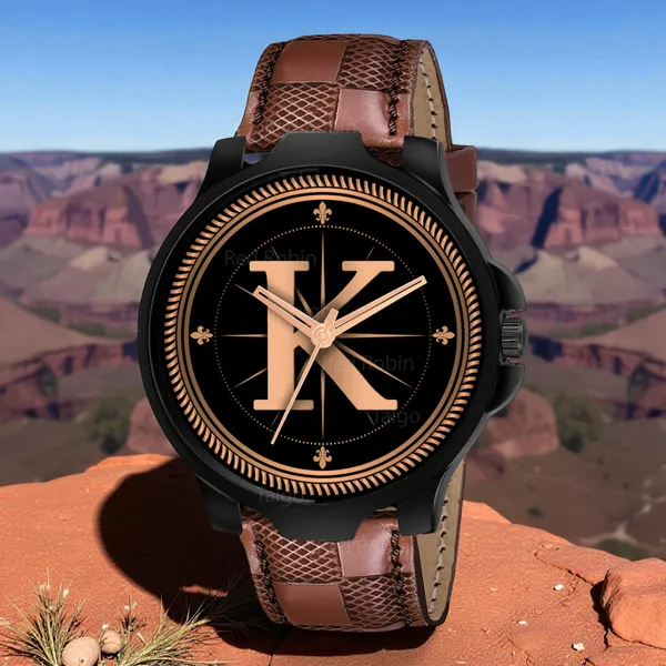 Sky_Mart_Analog_Round_Black_Dialbet_K_Design_Stylish_Brown_Leather_Strap_Classic_Design_Fancy_Wrist_Watch_For_Men_And_Boys