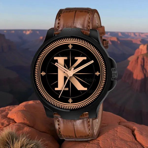 Sky_Mart_Analog_Round_Black_Dialbet_K_Design_Stylish_Brown_Leather_Strap_Classic_Design_Fancy_Wrist_Watch_For_Men_And_Boys