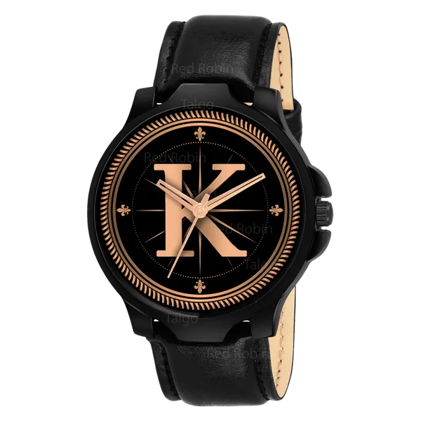 Sky_Mart_Analog_Round_Black_Dialbet_K_Design_Stylish_Black_Leather_Strap_Classic_Design_Fancy_Wrist_Watch_For_Men_And_Boys