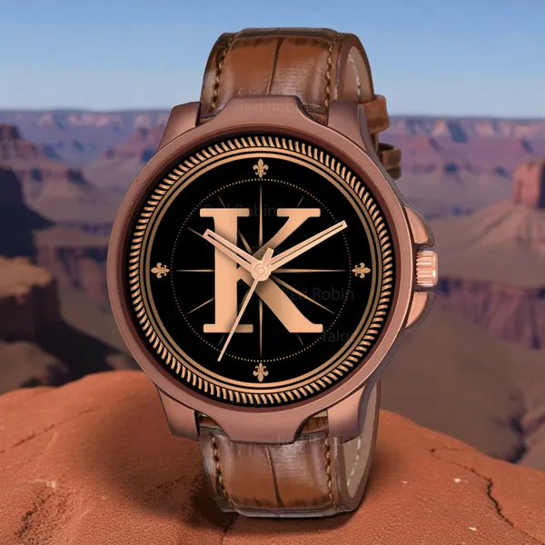Sky_Mart_Analog_Round_Black_Dialbet_K_Design_Stylish_Brown_Leather_Strap_Classic_Design_Fancy_Wrist_Watch_For_Men_And_Boys