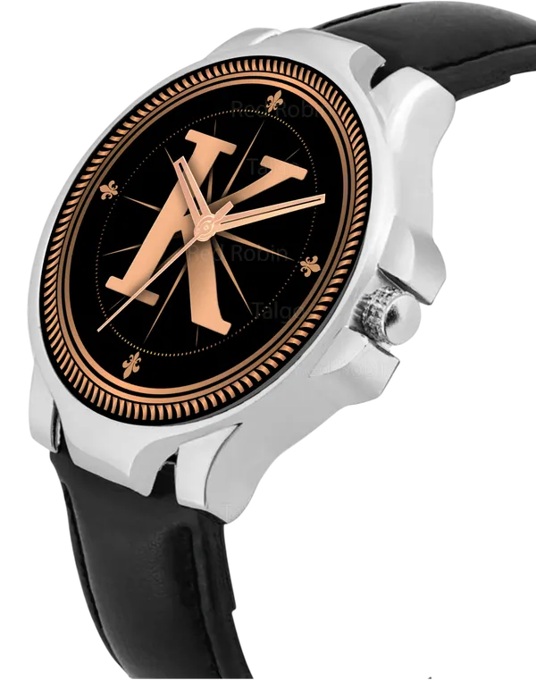 Sky_Mart_Analog_Round_Black_Dialbet_K_Design_Stylish_Black_Leather_Strap_Classic_Design_Fancy_Wrist_Watch_For_Men_And_Boys