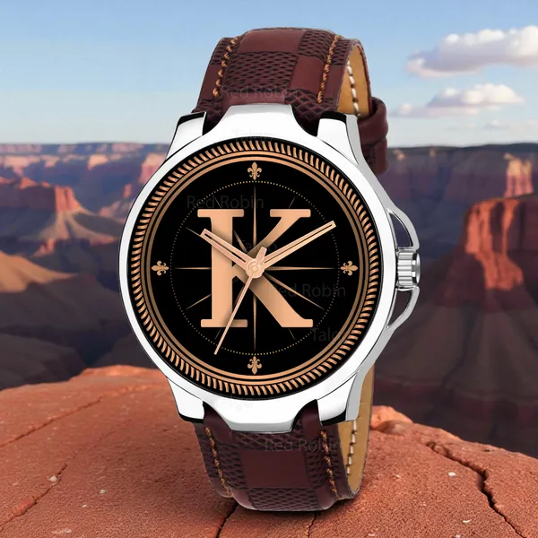 Sky_Mart_Analog_Round_Black_Dialbet_K_Design_Stylish_Brown_Leather_Strap_Classic_Design_Fancy_Wrist_Watch_For_Men_And_Boys