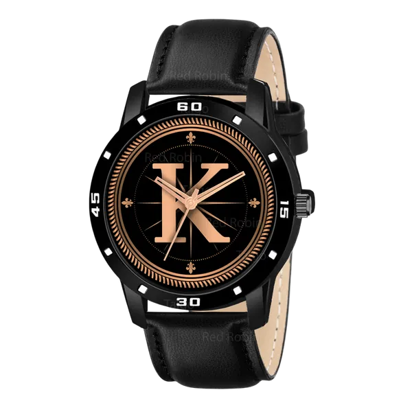 Sky_Mart_Analog_Round_Black_Dialbet_K_Design_Stylish_Black_Leather_Strap_Classic_Design_Fancy_Wrist_Watch_For_Men_And_Boys