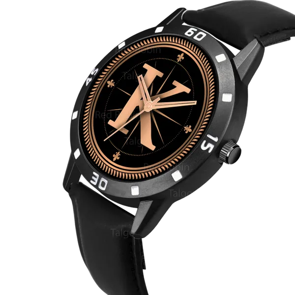 Sky_Mart_Analog_Round_Black_Dialbet_K_Design_Stylish_Black_Leather_Strap_Classic_Design_Fancy_Wrist_Watch_For_Men_And_Boys