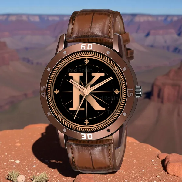 Sky_Mart_Analog_Round_Black_Dialbet_K_Design_Stylish_Brown_Leather_Strap_Classic_Design_Fancy_Wrist_Watch_For_Men_And_Boys