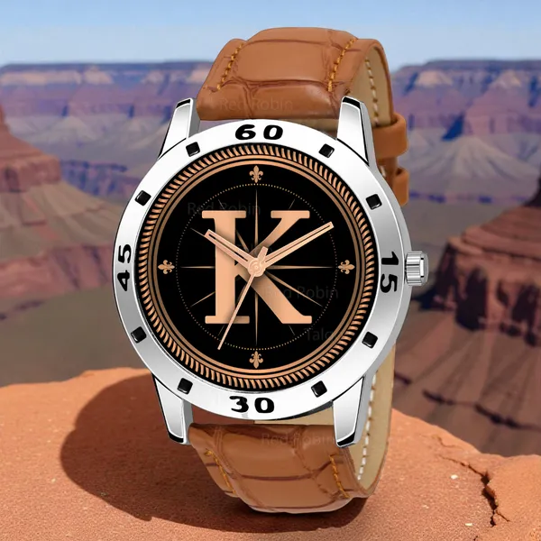 Sky_Mart_Analog_Round_Black_Dialbet_K_Design_Stylish_Beige_Leather_Strap_Classic_Design_Fancy_Wrist_Watch_For_Men_And_Boys