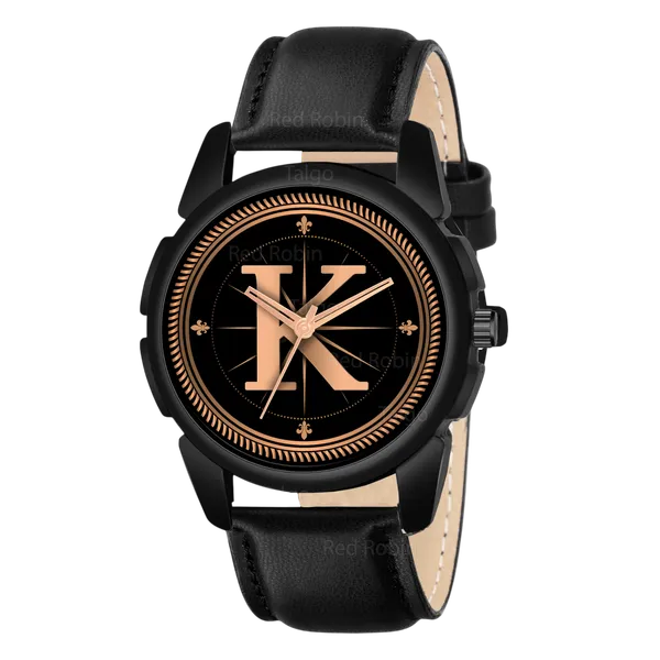 Sky_Mart_Analog_Round_Black_Dialbet_K_Design_Stylish_Black_Leather_Strap_Classic_Design_Fancy_Wrist_Watch_For_Men_And_Boys