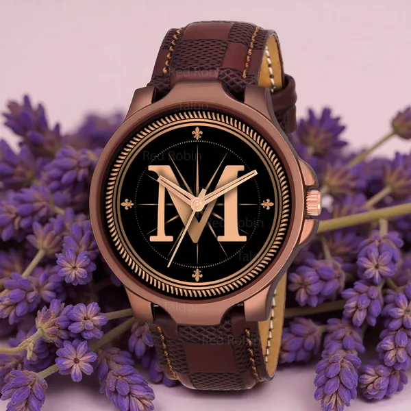 Sky_Mart_Analog_Round_Black_Dialbet_M_Design_Stylish_Brown_Leather_Strap_Classic_Design_Fancy_Wrist_Watch_For_Men_And_Boys
